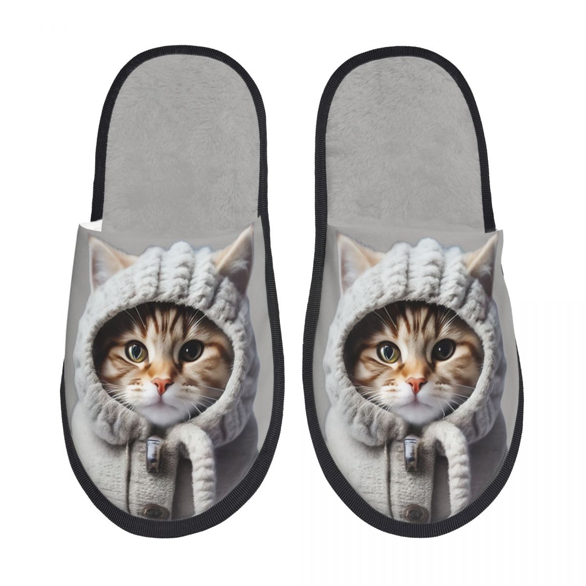 Your Home Bathroom - Custom Cute Cat Guest Slippers for