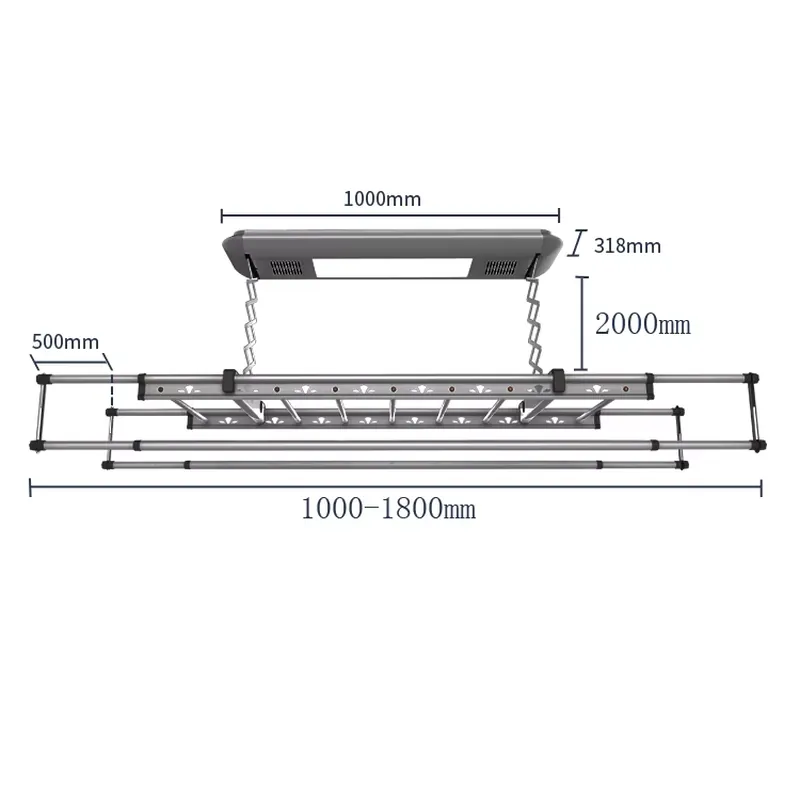 Home For Bathroom - Smart Home 1m Electric Foldable Drying