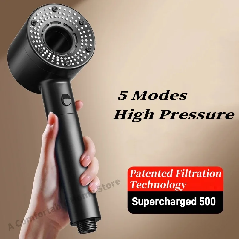 Home Bathroom Upgrades - 5 Modes Shower Head High Pressure