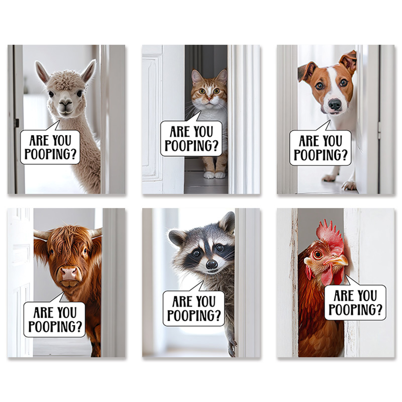 Home Bathroom Trends - Cute Moving ‘Are You Pooping?’ Art