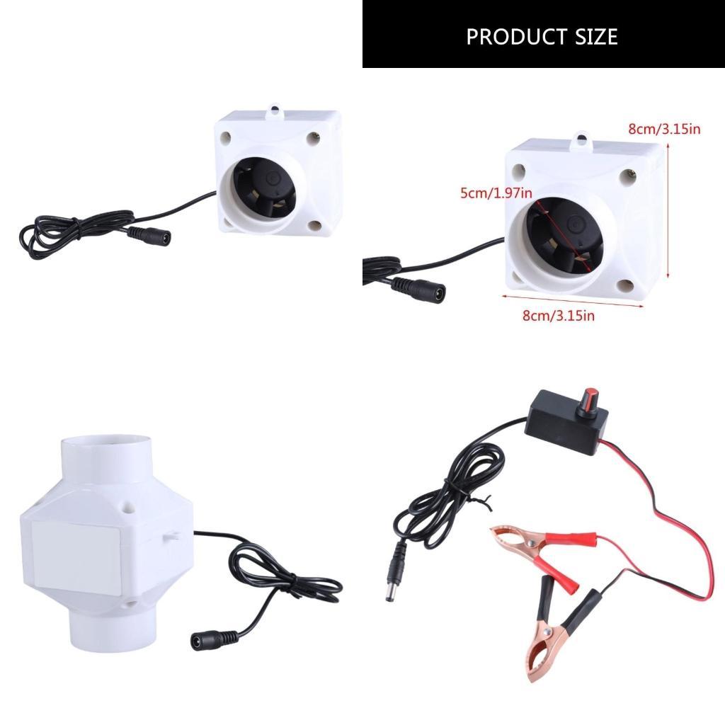 Home Bathroom Extractor Fan - 652F 12V Hút Nhà Nội Tuyến