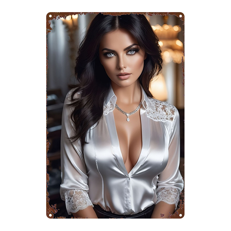 Home Bathroom Signs - 2D Metal Wall Art for Women