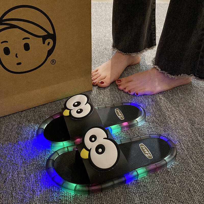 Home Bath - Funny Big Eyes Luminous Slide Slippers