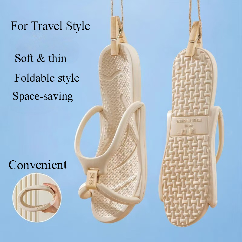 Home Bath - Foldable Travel Slippers Unisex EVA Flip