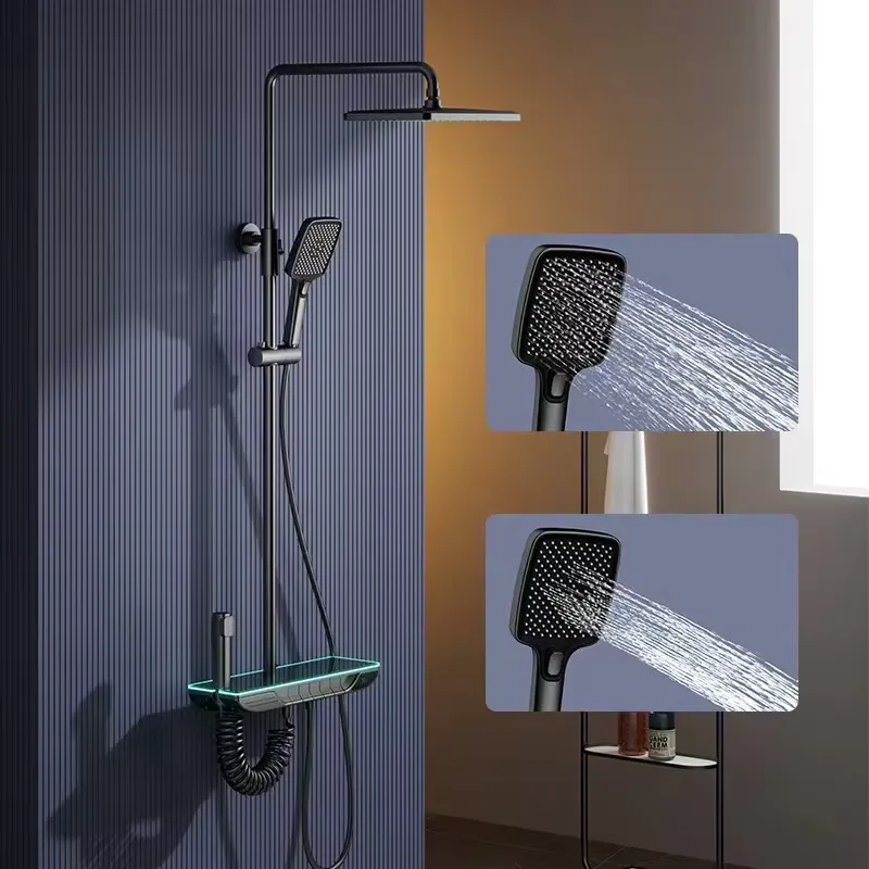 Home Bath - Smart Digital Thermostatic Shower Set Brass
