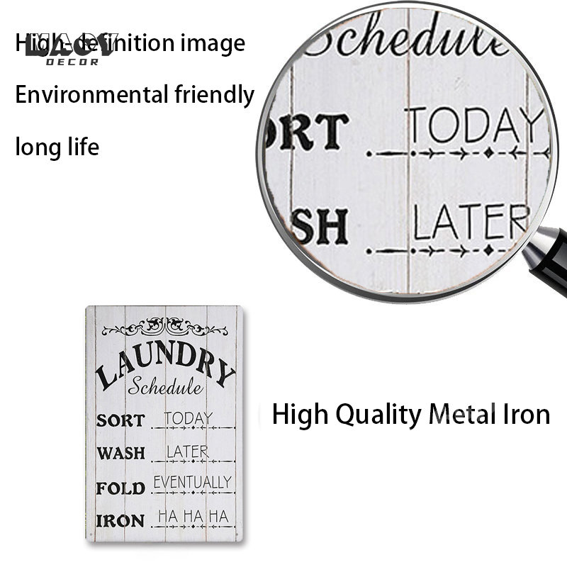 Slogan Metal Tin Sign Laundry  - đánh giá và giá Home Bathroom Signs