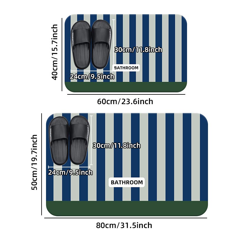 Non-slip bath mat, striped sta - đánh giá và giá Zara Home Bathroom Accessories