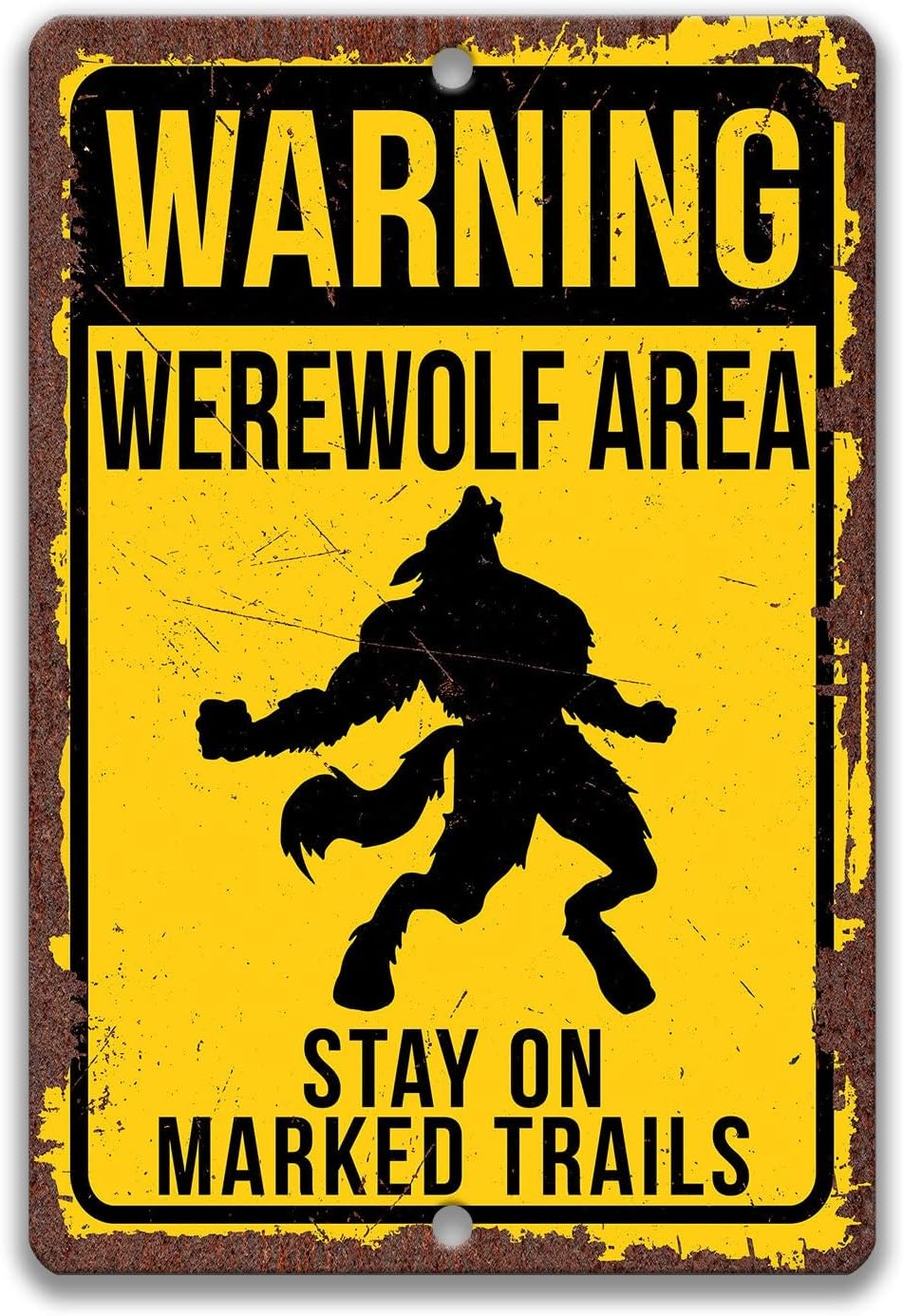 Werewolf Sign, Howling Metal T - đánh giá và giá Home Bathroom Signs