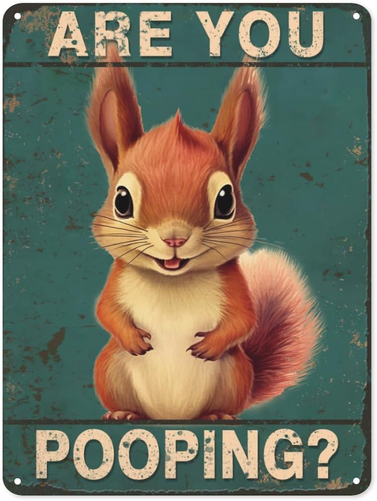 Are You Pooping squirrel Bathr - đánh giá và giá Home Bathroom Signs