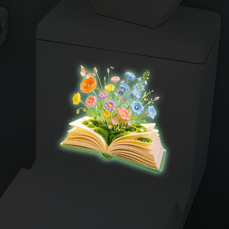 Glow In The Dark Floral Toilet - đánh giá và giá Home Bathroom Upgrades