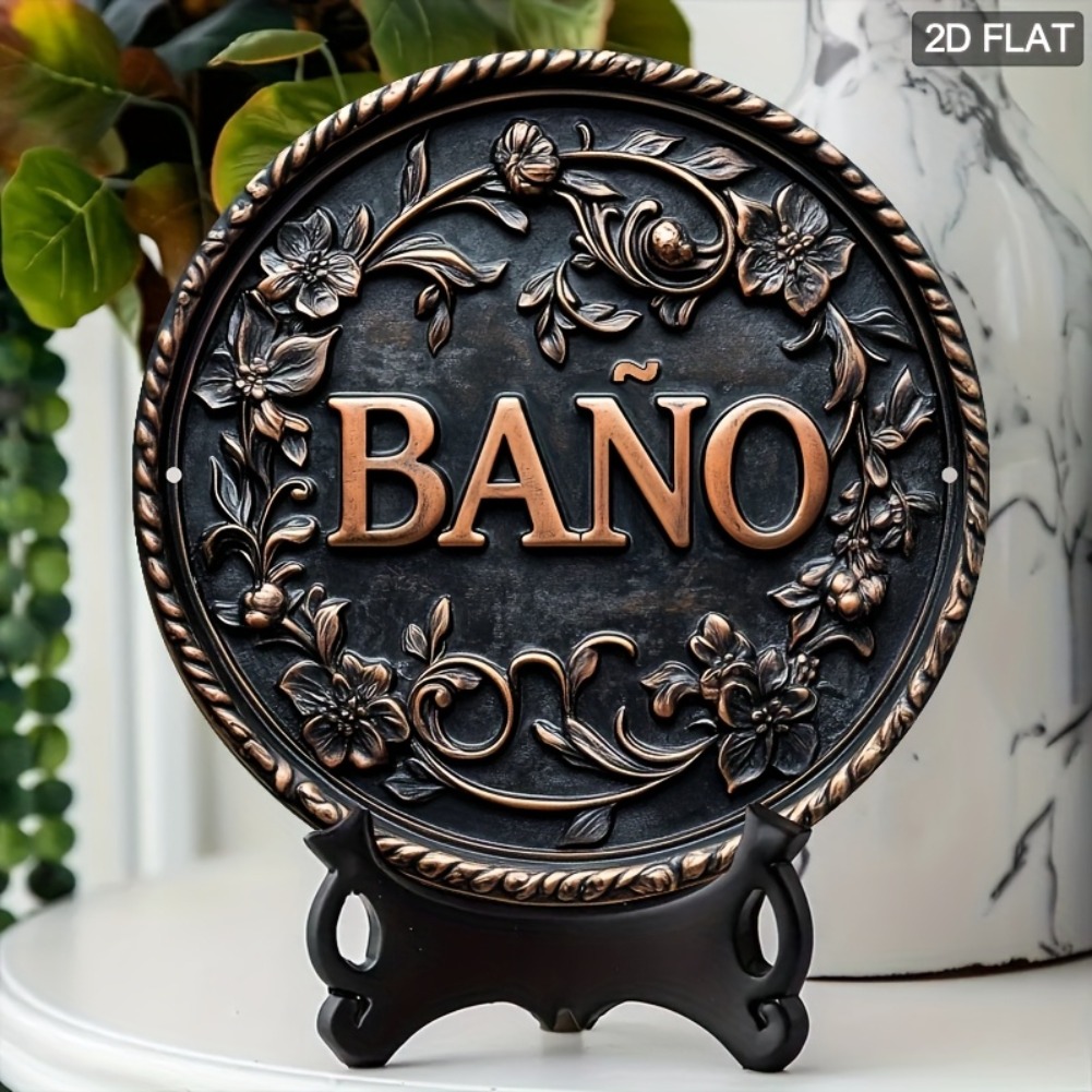 1pc 7.8x7.8 Inch 2D Flat Conte - đánh giá và giá Home Bathroom Signs