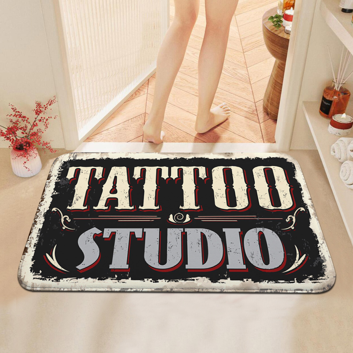 Tattoo Shop Mat Indoor Welcome - đánh giá và giá Zara Home Bathroom Accessories
