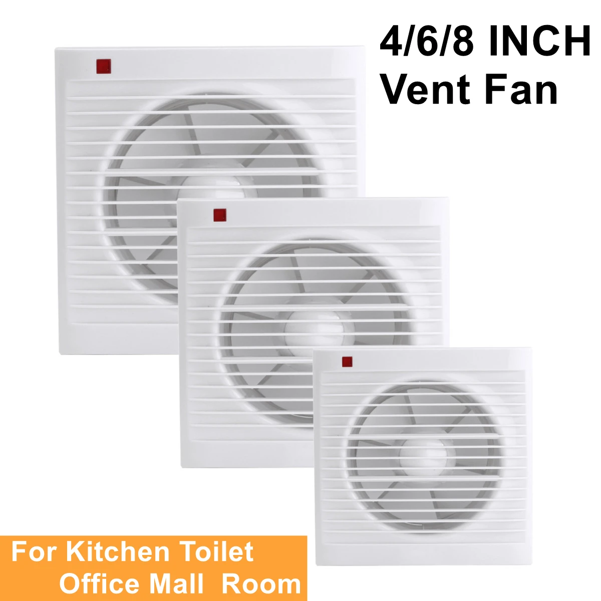 4 Inch 6 Inch 8 Inch 220V Mute - đánh giá và giá Home Bathroom Extractor Fan