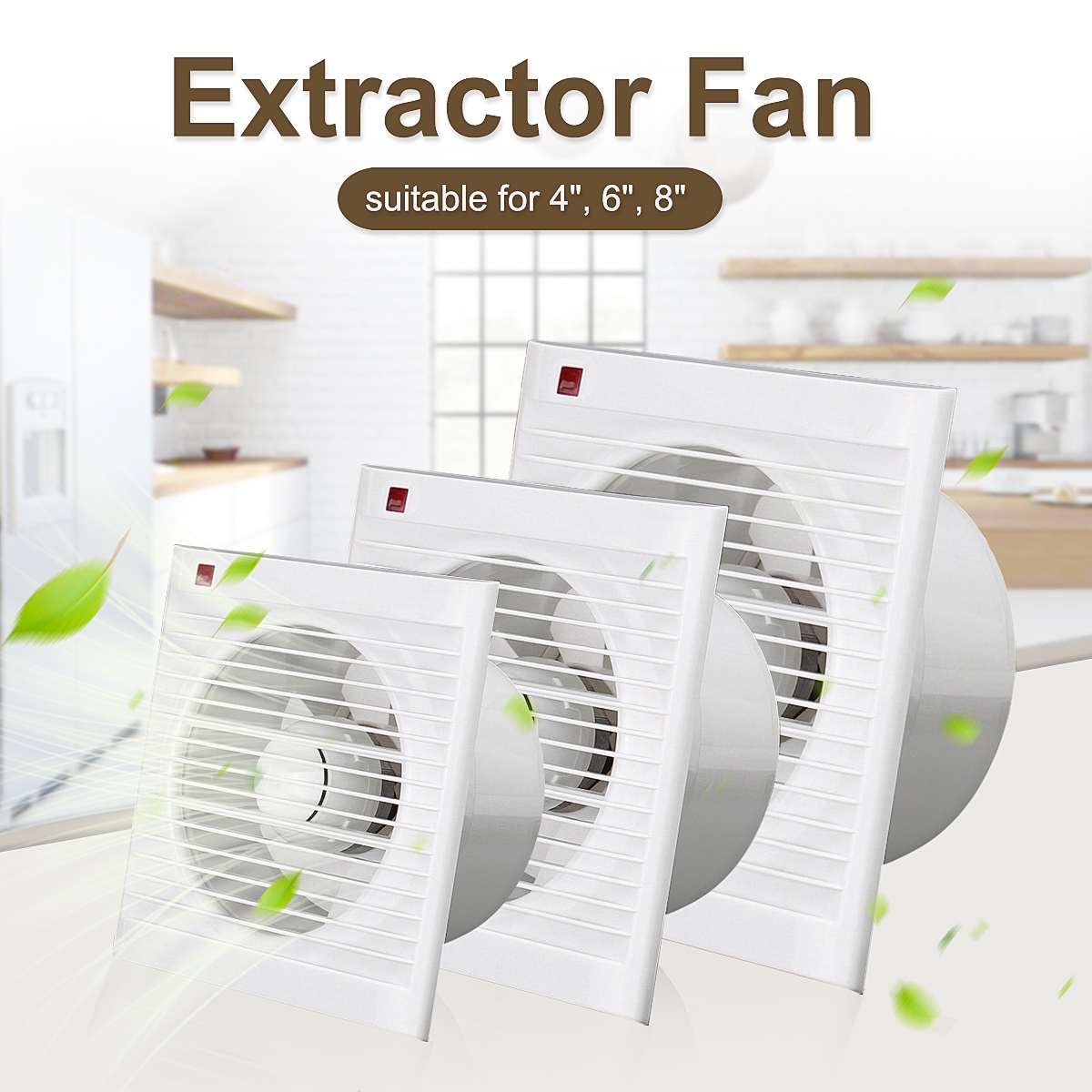 4 Inch 6 Inch 8 Inch 220V Mute - đánh giá và giá Home Bathroom Extractor Fan